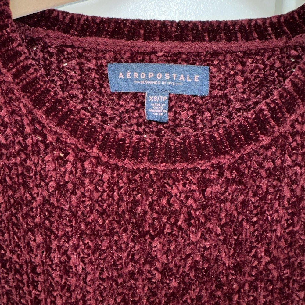 AEROPOSTALE Knit/velvet sweater